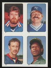 1985 O-Pee-Chee Sticker #283 Rickey Henderson Mike Witt Rick Sutcliffe