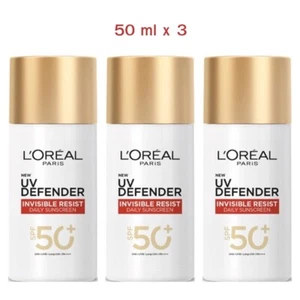 Sunscreen 1.7 Oz Uv Facial Sun Spf50+/Pa++++ 50ml Pack New L'Oreal Paris 3 Pcs. - Picture 1 of 9