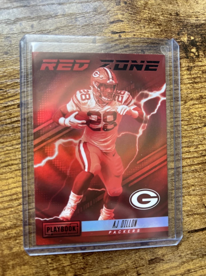 2022 Panini Playbook Aj Dillon Red Zone Holo - Image 1 of 2
