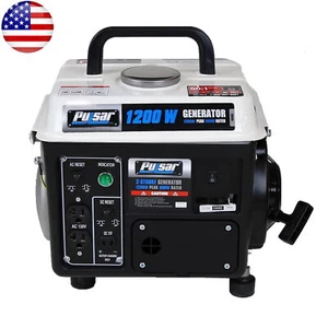 Portable 2-Cycle Gas Powered Generator Compact 1200 Peak Watt Camping Trips Hot - Picture 1 of 6