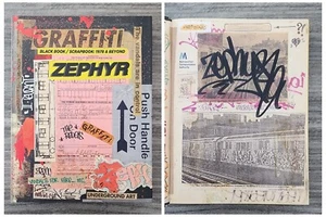 ZEPHYR Signed Blackbook/Scrapbook Hardcover Book Wild Style Graffiti LEGEND RAD - Bild 1 von 6