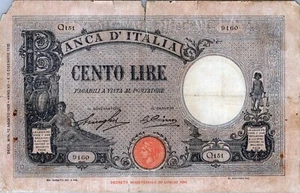 Italy 100 Lire 1929 Banknote - Picture 1 of 3