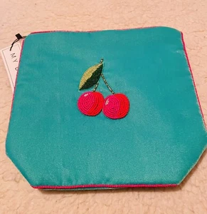 Neu My Doris Handgefertigte Samt Perlen Kosmetiktasche - Bild 1 von 3
