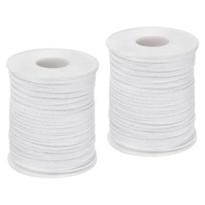 Algodón Trenzada Mecha Vela 35 PLY 61M Longitud 2mm Plano Ancho para DIY, 2pzs - Imagen 1 de 4