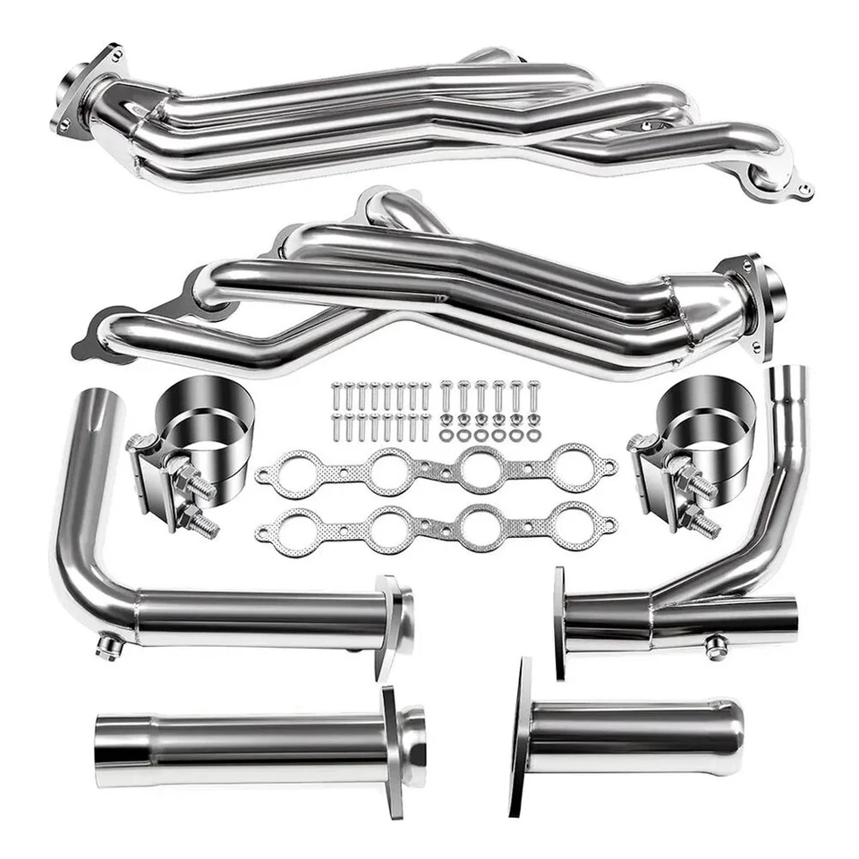 Stainless Exhaust Manifold Headers Fit For Chevy GMC 2007-2014 4.8L 5.3L 6.0L - Image 1 of 4