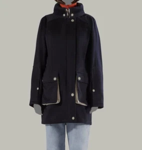 $795 JANE POST Women's Blue Oversize Wool Marina Wool Coat Size M - Picture 1 of 2