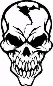 Skull Face Mask Skeleton Head Car Truck Window Laptop Vinyl  Decal Sticker - Picture 1 of 2