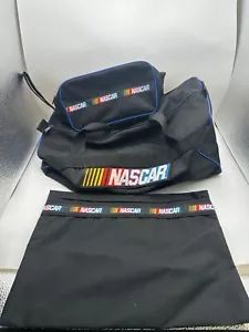 Bolso de lona Nascar Racing (19""x10") con carrito de baño de viaje negro - Imagen 1 de 10