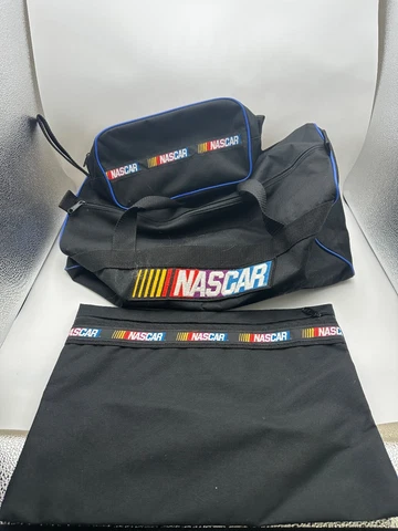 Nascar Racing Duffle Bag (19"x10") with travel bathroom caddy Black Cover