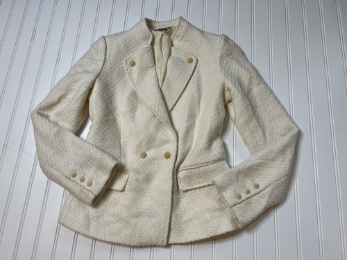 OFF WHITE Giacca donna VINCE Tipo bianca militare boucle misto lana testurizzata $595 6 948