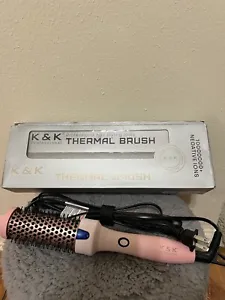 K&K Professional Thermal Brush Ceramic Tourmaline Ionic Hot Brush - Picture 1 of 7