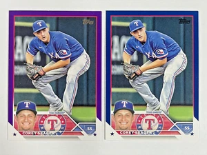 2023 Topps - Corey Seager Meijer Purple & Royal Blue Parallels #315 Rangers - Picture 1 of 5