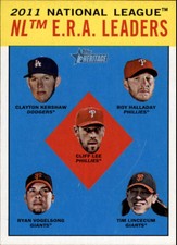 2012 Topps Heritage #5 Clayton Kershaw/Roy Halladay/Cliff Lee/Ryan Vogelsong/Tim