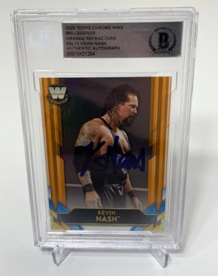 Кевин Нэш WWE WWF легенда HOF с автографом подпись Beckett BAS плита карта сертификат подлинности - Изображение 1 из 4