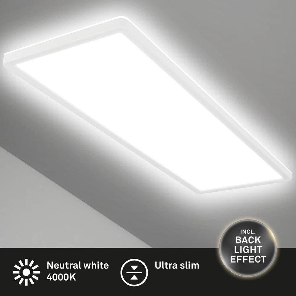 BRILONER LED Panel Ceiling Light 58cm Flat Backlight Effect Living Room Neutral White