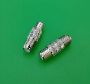 (2 PCS) F Female to RCA Female Connector - USA Seller - Picture 1 of 2