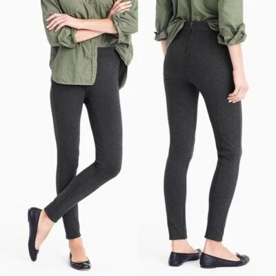 J. CREW Pixie Stretch Ponte Pants Womens size S Gray Fairy Grunge Office Siren - Image 1 of 4