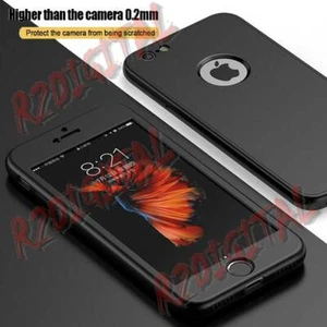 CUSTODIA 360° per APPLE IPHONE 8 VETRO TEMPERATO PROTEZIONE ANTERIORE POSTERIORE - Picture 1 of 3