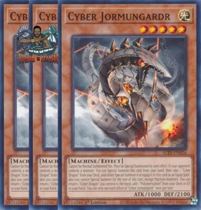 Yugioh! 3x Cyber Jormungardr ALIN-EN026 Common 1st Ed NM - Picture 1 of 1