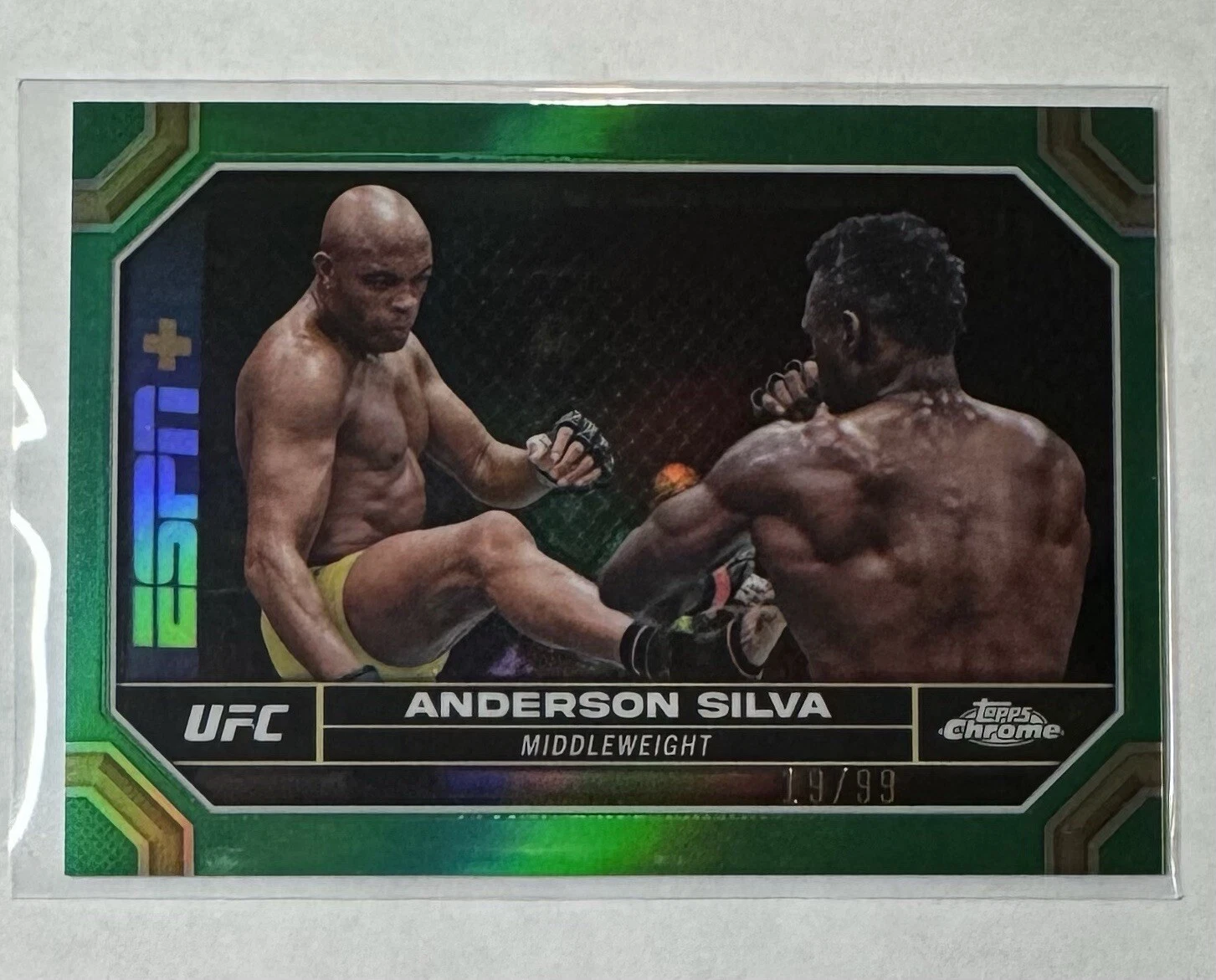 2024 topps chrome ufc anderson silva Green Refractor /99