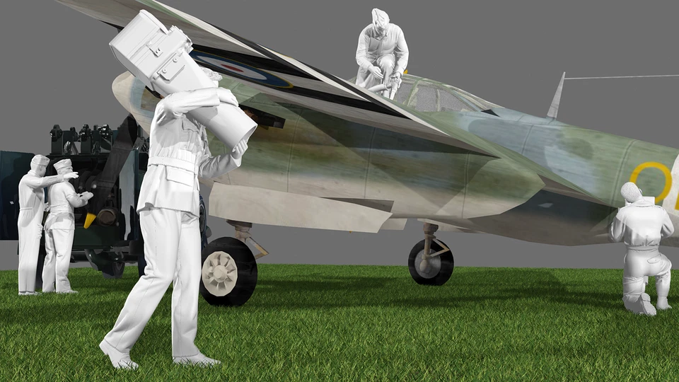 WWII  RAF Ground Crew - PR Mosquito  - 5 Figure Set - Image 1 of 4