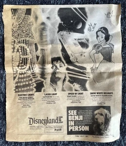 DISNEYLAND 1987 CAPITÁN EO STAR TOURS LUZ ELÉCTRICA anuncio de periódico MIAMI VICE Stu - Imagen 1 de 13