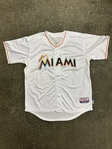 Miami Marlins MLB Jose Reyes Baseball Jersey Majestic White Mens XL #7 - Picture 1 of 6
