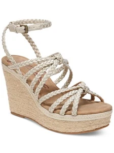 ZODIAC Womens Gold 1-1/2" PlatformShana Round Toe Wedge Espadrille Shoes 9.5 - Picture 1 of 8
