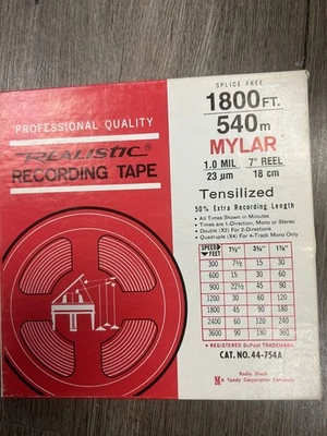 Realistic recording tape The Beatles Mylar 1800 feet excellent condition - Image 1 of 2