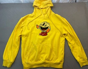 Pac Man Mens Size Small Yellow Embroidered Pac Man Hoodie - Picture 1 of 4