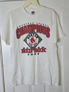 Boston Red Sox 2004 American League Champions T-shirt Men's Size Medium White - Picture 1 of 5