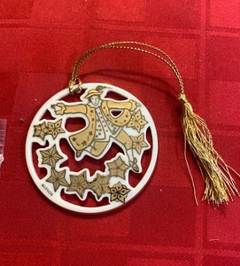 Lenox 10 Lords Leaping 12 Days Of Christmas Ornament  - Picture 1 of 11