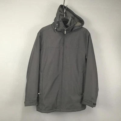 Weatherproof Jacket Mens S Oversized Gray Hooded Full Zip Parka Insulated Coat - Image 1 of 4
