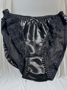 Rene Rofe raso vintage lucido anni 80 mutandine intimo donna M 6 vita 20-32” pizzo - Foto 1 di 16