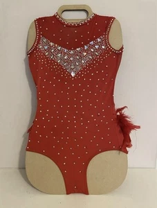 Dance Costume Children’s Competition Solo Freestyle Leotard Red - Picture 1 of 2
