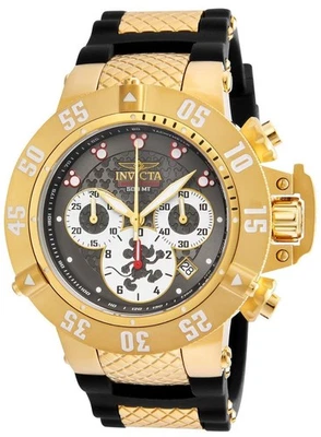 Invicta Disney Subaqua Mens 50mm Limited 14K Gold Plated Chrono Watch 23283 RARE - Image 1 of 4