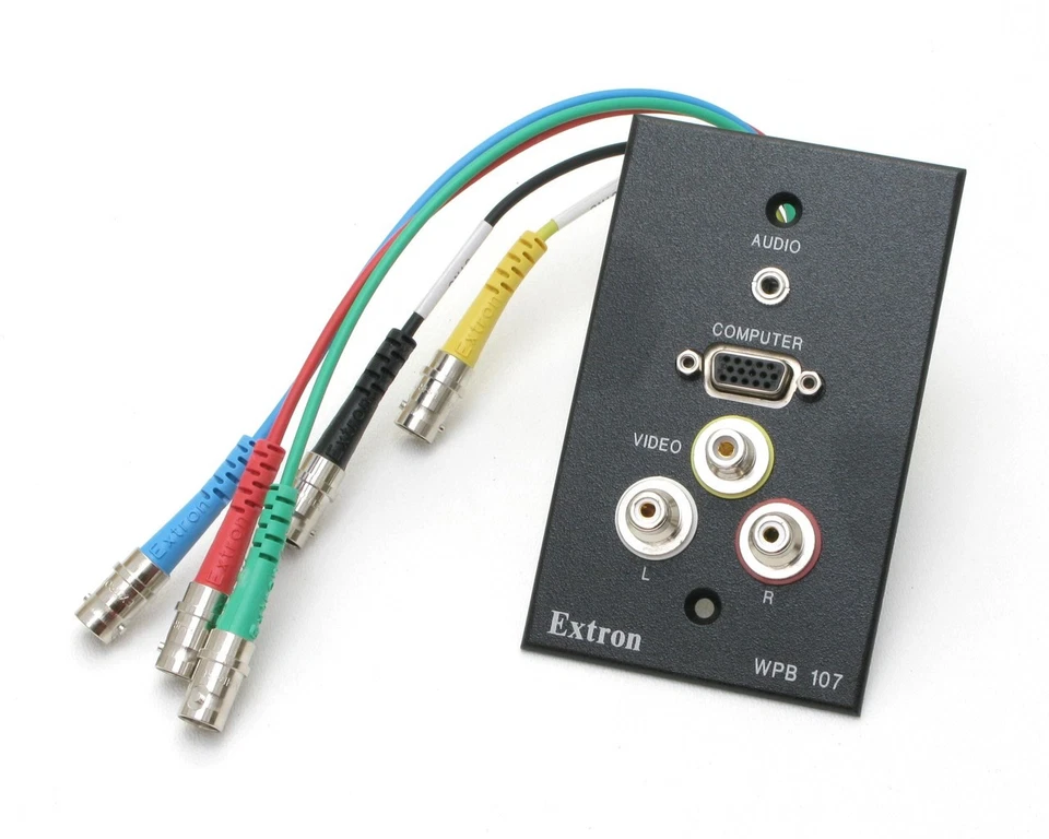 Extron WPB107 1-Gang Wallplate w/VGA,Stereo Audio & Composite (12pc) - Image 1 of 1