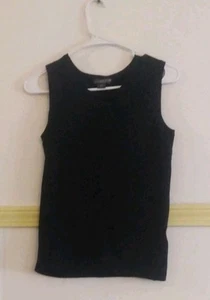 Camiseta sin mangas negra Covington sin mangas cuello redondo para mujer talla pequeña nueva con etiquetas  - Imagen 1 de 8