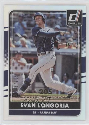 2016 Panini Donruss Stat Line Career /205 Evan Longoria #142 - Image 1 of 2