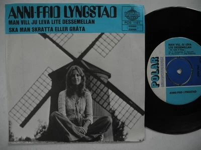 ANNI-FRID LYNGSTAD Man vill ju leva lite dessemellan 45 7" sin 1972 Sweden VG(+) - Image 1 of 2
