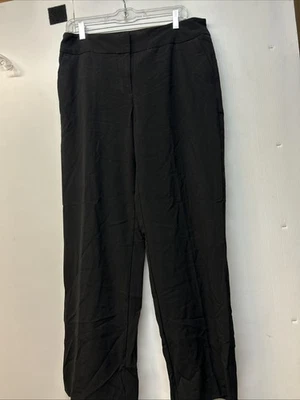 Pantalones de vestir George para mujer 10 negros bootcut gancho ojo botón mezcla de poliéster Foto 1 de 4