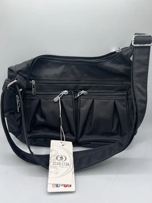 Bolso de Hombro Negro Escarlata Cartera 6+ Bolsillos Material Nylon Nuevo con Etiquetas Foto 1 de 3