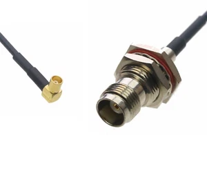 MCX Female Right Angle to TNC Female 0.5~15FT RF Coaxial Cable For Antenna Radio - Picture 1 of 3