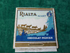 Retro-Collection-Ancienne Publicité Coucercle Rialta Chocolat Menier Au Lait