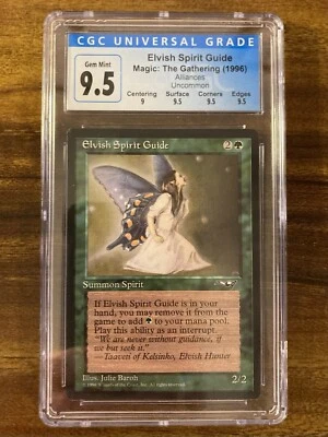 MTG✨ELVISH SPIRIT GUIDE✨Alliances CGC 9.5 GEM MINT UNCOMMON 1996 J. Baroh Art - Image 1 of 4