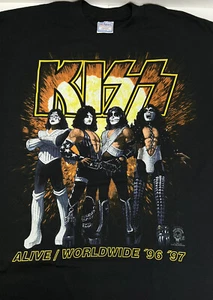 Vintage Kiss T Shirt Alive Worldwide 96 97 Jacksonville Concert All Sport Tag - Picture 1 of 11