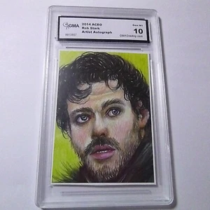 ROB STARK GAME OF THRONES ARTISTA AUTOMÁTICO 2014 ACEO ART IMPRESIÓN DE TARJETA GRADUADA 10 L@@@K - Imagen 1 de 2