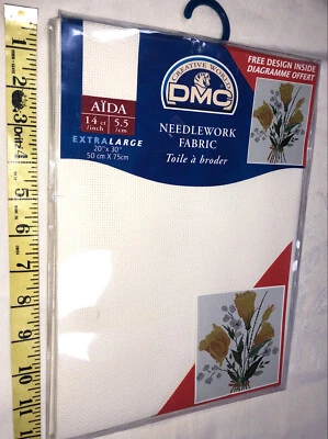 Creative World AIDA 14ct DMC Needlework Fabric 20” x 30” XL DC28 Cross Stitch - Image 1 of 4