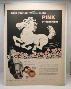 Vtg 1955 GM Motors AC Spark Plugs Automotive Magazine Print Ad 14"X10 1/2"  - Picture 1 of 5