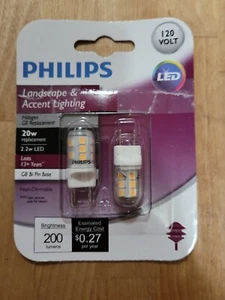 Philips 20 Watt Replacement 2-Pack LED G8 Bi-Pin Base Bulbs 120 volt - Picture 1 of 6